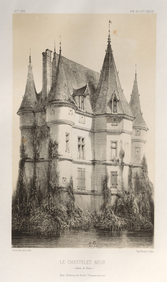 Architecture Pittoresque ou Monuments des XVeme. Et XVIeme. Siecles: Chateaux de France des XV et XVI Siecles: Pl. 67, Le Chastenet-Neuf Saône et Loire)
