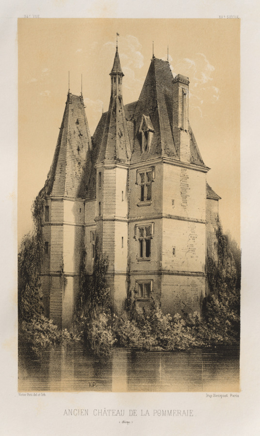 Architecture Pittoresque ou Monuments des XVeme. Et XVIeme. Siecles: Chateaux de France des XV et XVI Siecles: Pl. 94, Ancien Château de la Pommeraie (Aisne)