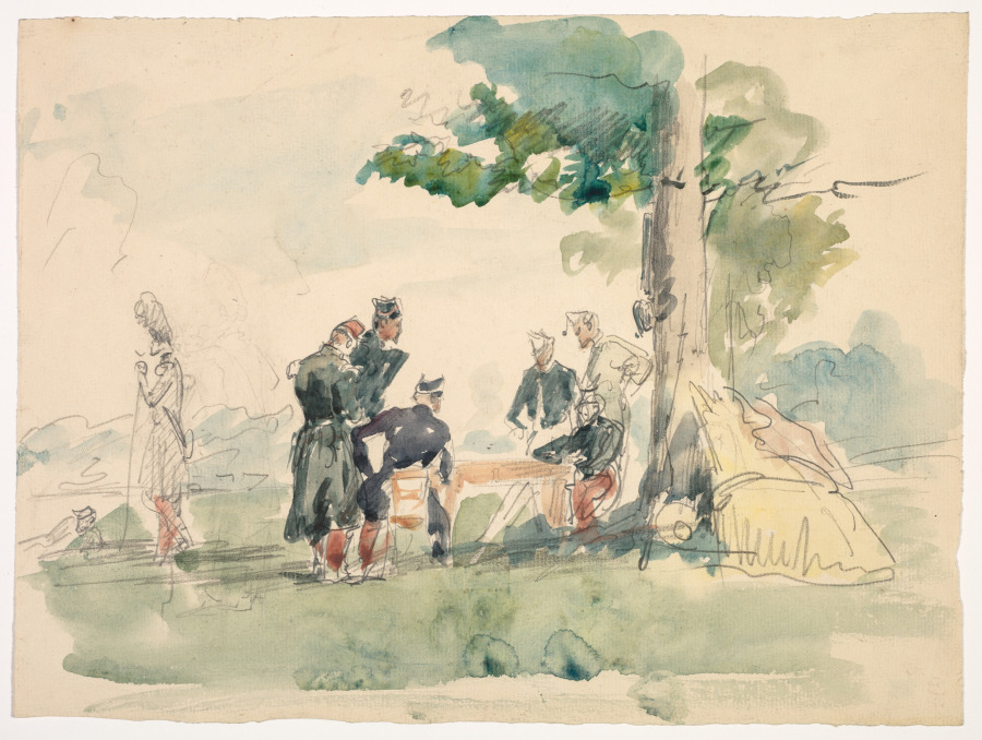 Militaires sous un arbre (Soldiers under a Tree)