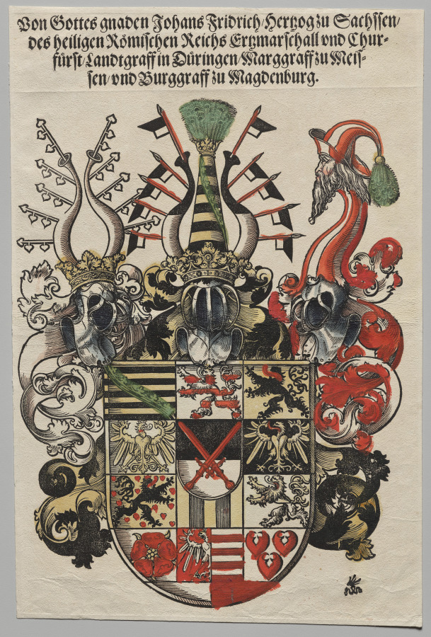 Coat of Arms of John Frederic, Elector of Saxony, called the Magnanimous