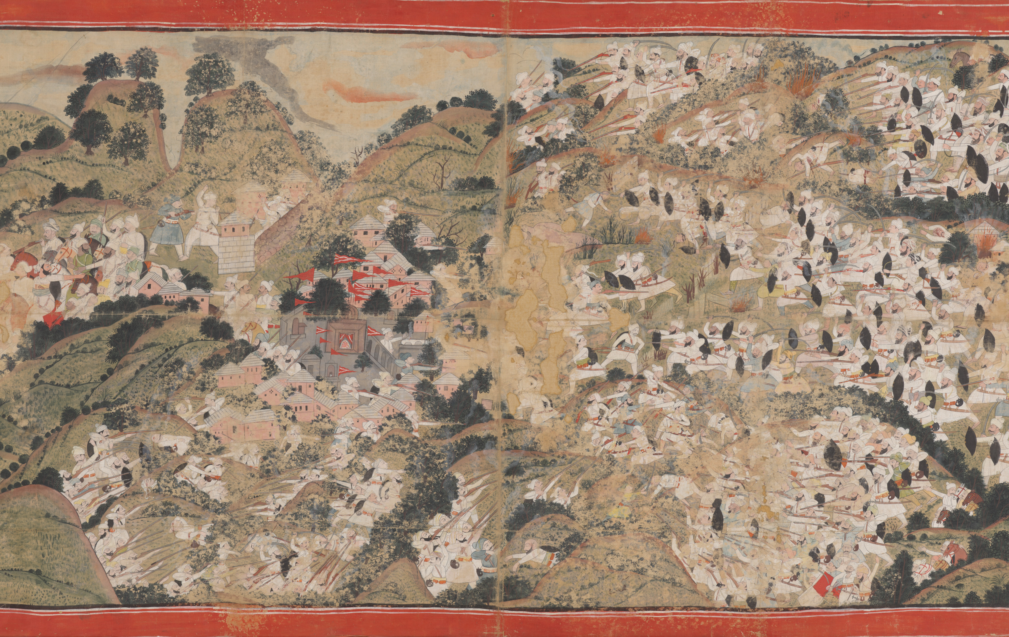 Raja Sansar Chand attacking Kangra Fort | Cleveland Museum of Art