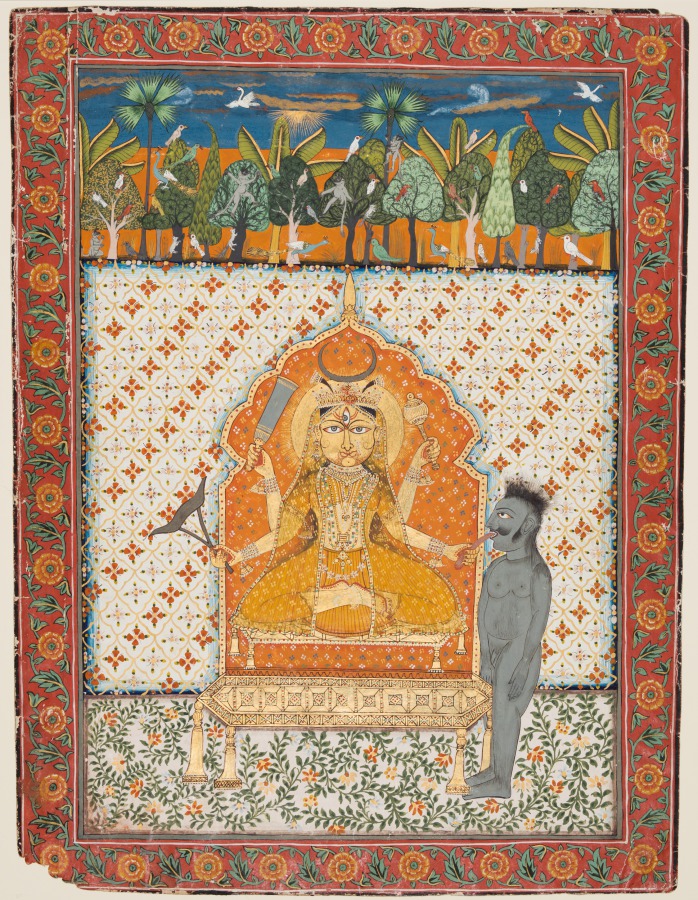 Devi Enshrined and Holding the Tongue of a Demon