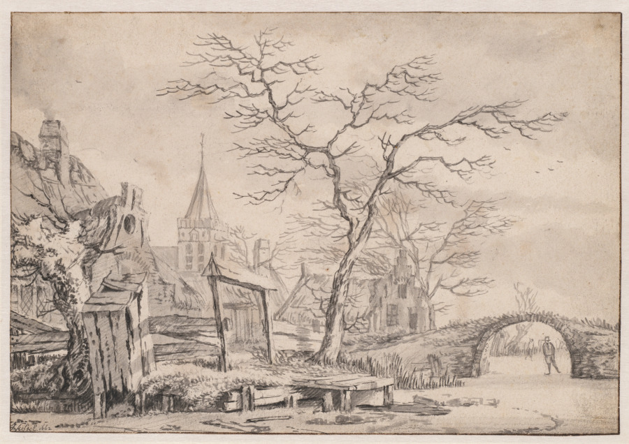 Winter Landscape with Skater