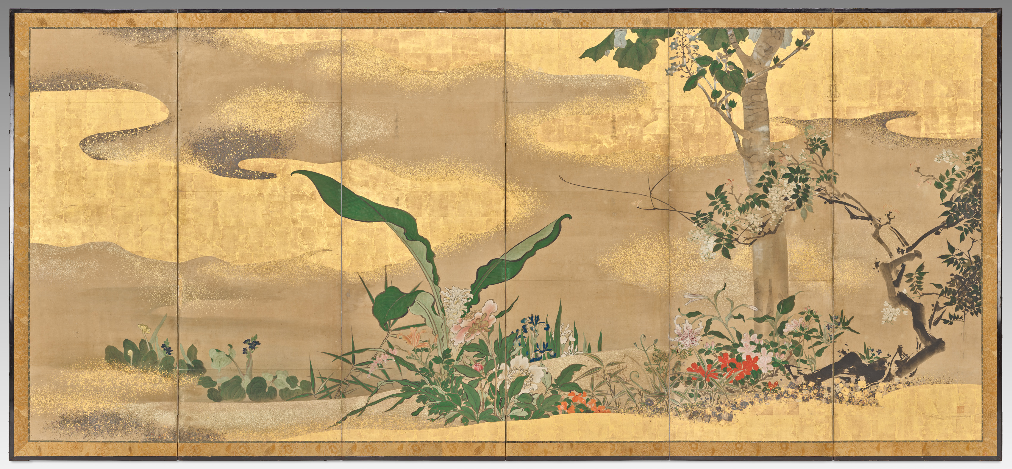 Photo of collection object Flowers and Trees of the Four Seasons (right screen)