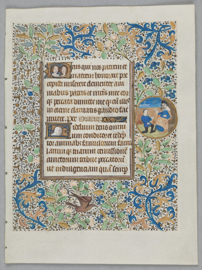 Leaf from a Book of Hours: Office of the Dead Opening Prayers (recto)