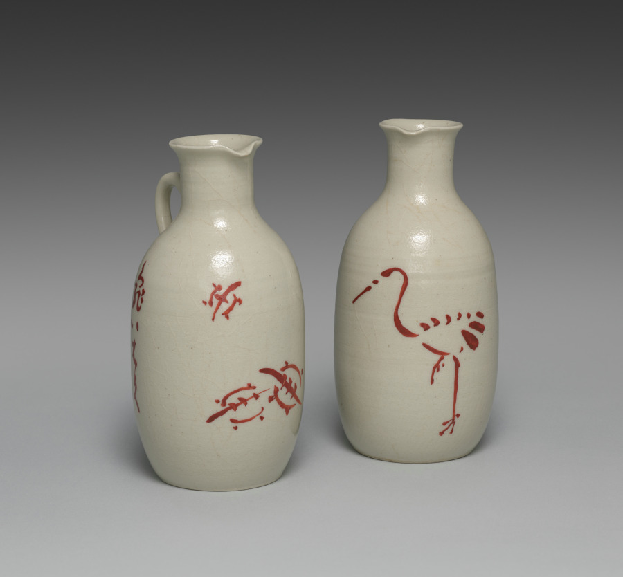 Sake Pourers with Crane and Tortoises