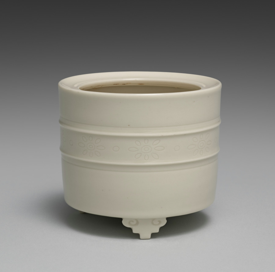 Incense Burner with Flowers and Dots