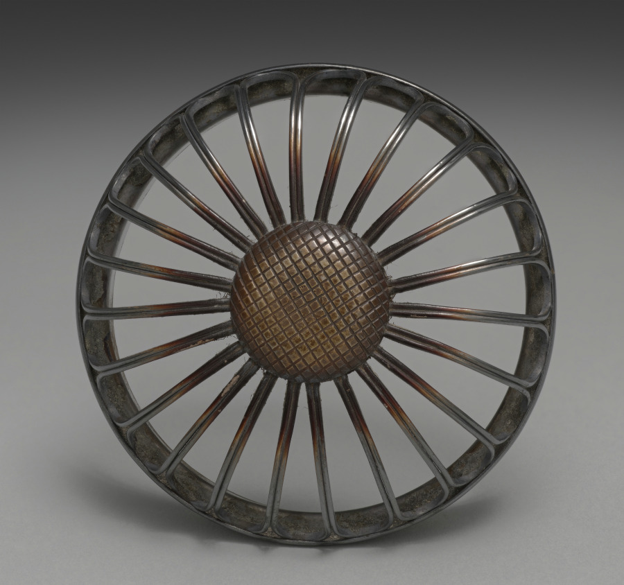 Lid for an Incense Burner with Flowers and Dots