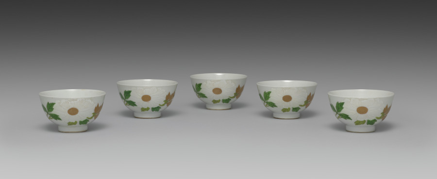 Teabowls with Peony and Crabapple