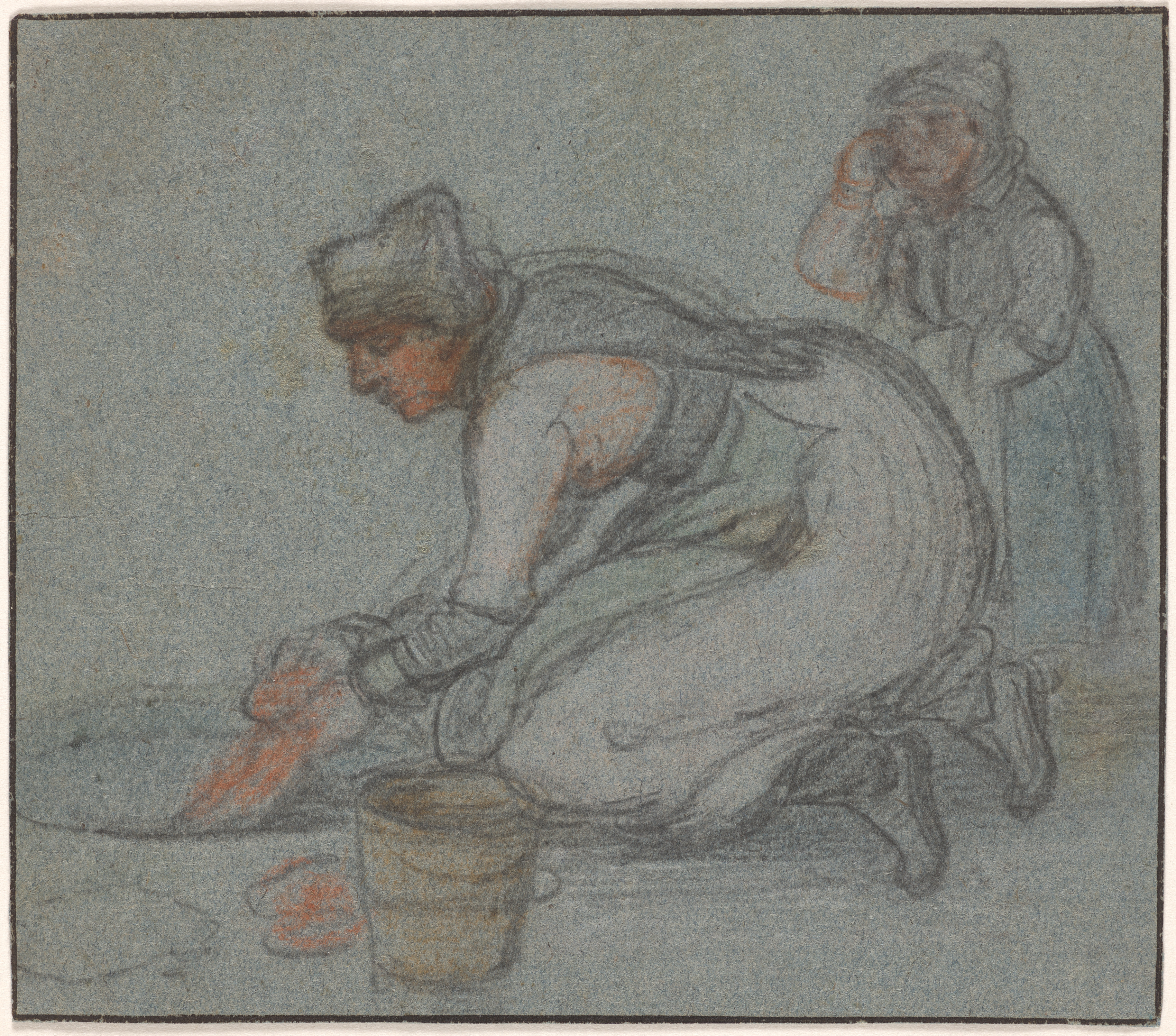 A Woman Doing Laundry in an Ice Hole (recto)