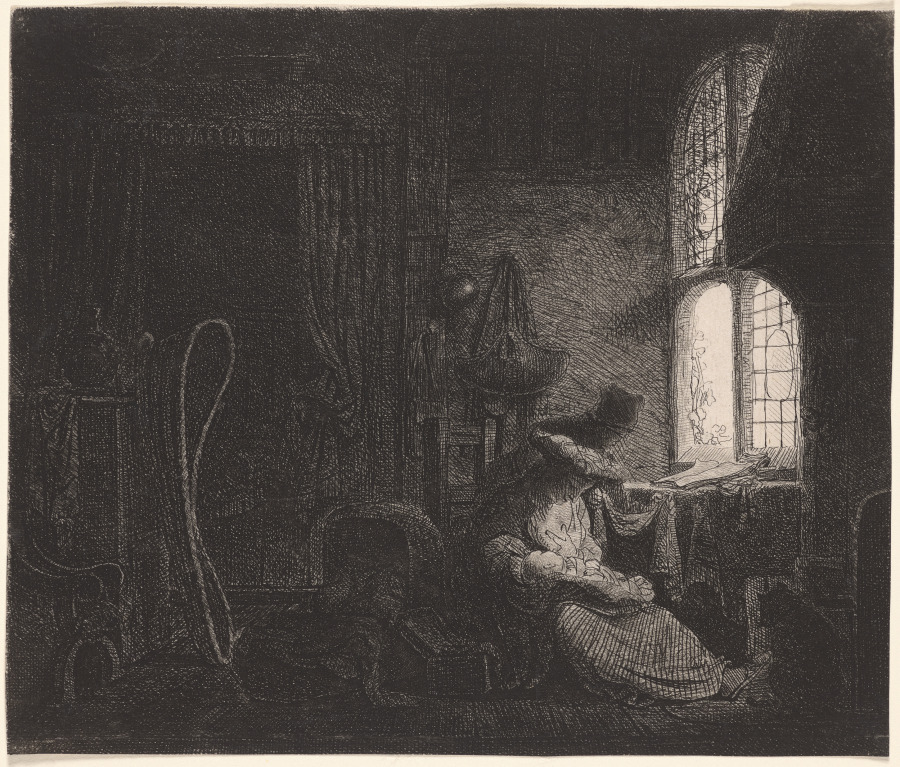 The Holy Family in an Interior