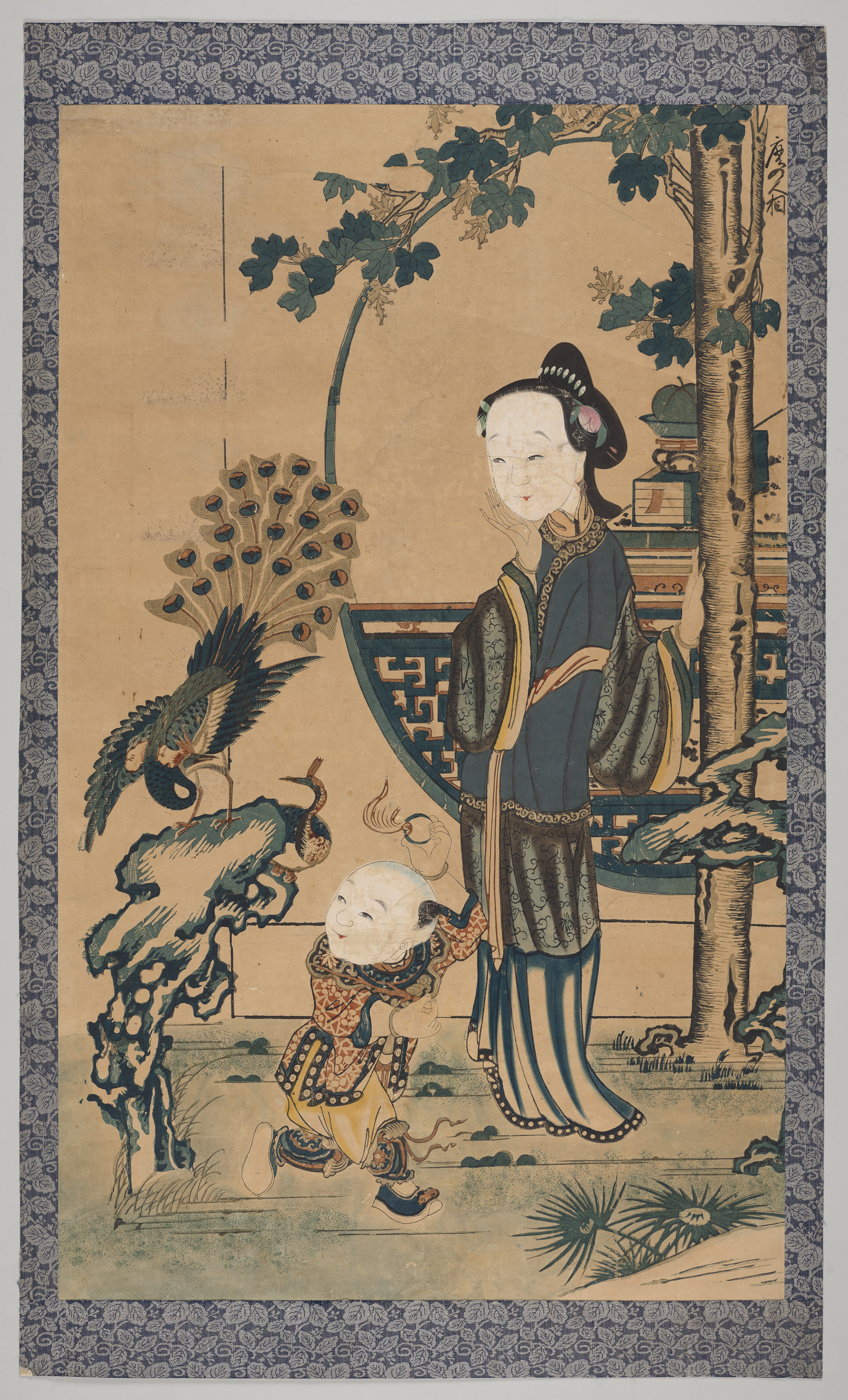 Unknown artist, Mother with Sons Playing Music