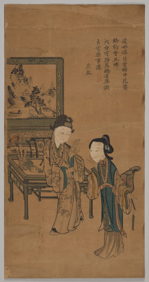 Story of the Western Chamber – The Delivery of the Love Letter by an unrecorded maker, The Cleveland Museum of Art