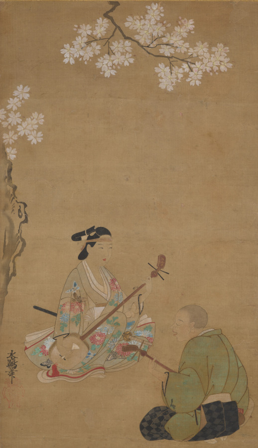 Performing Beneath the Flowers by Tamura Suio, The Cleveland Museum of Art