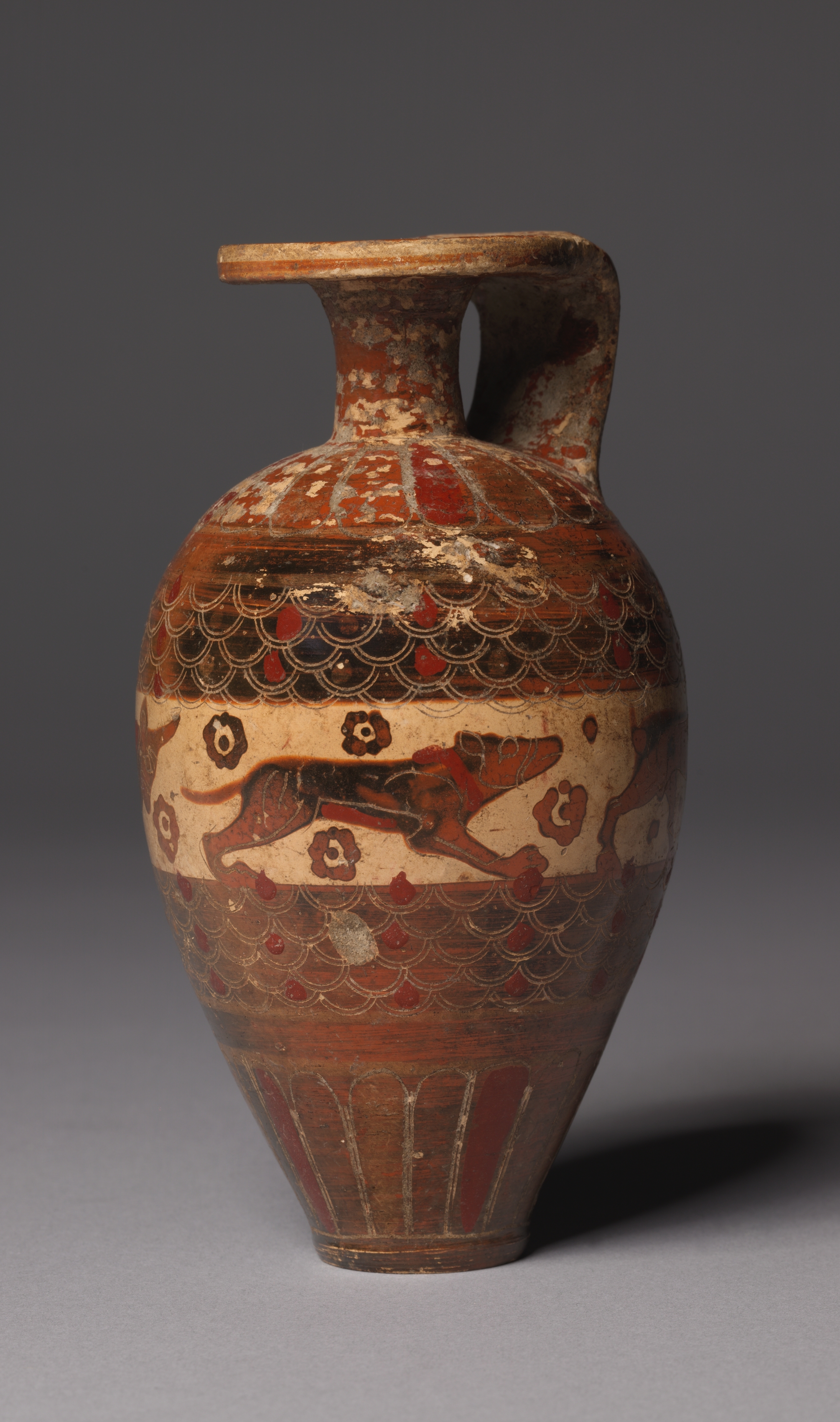 Protocorinthian (Early Black-Figure) Aryballos (Oil Flask