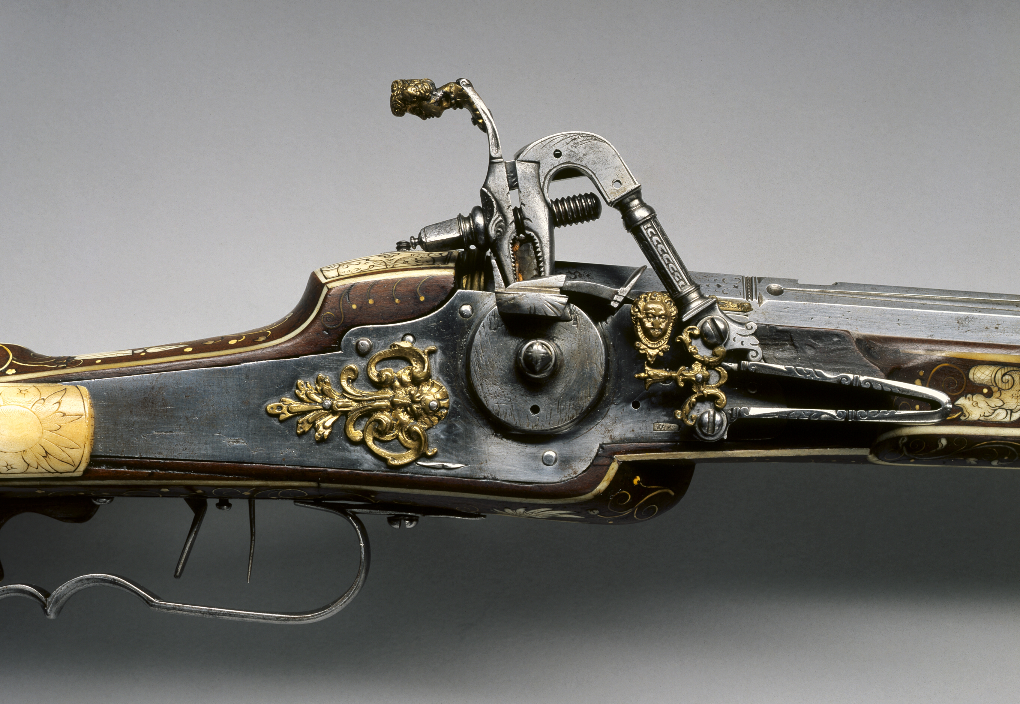 ◇超稀少品◇GUN SHOT.CL-733.PATENT PENEING Wheel-Lock Rifle | Cleveland Museum of Art| Cleveland Museum
