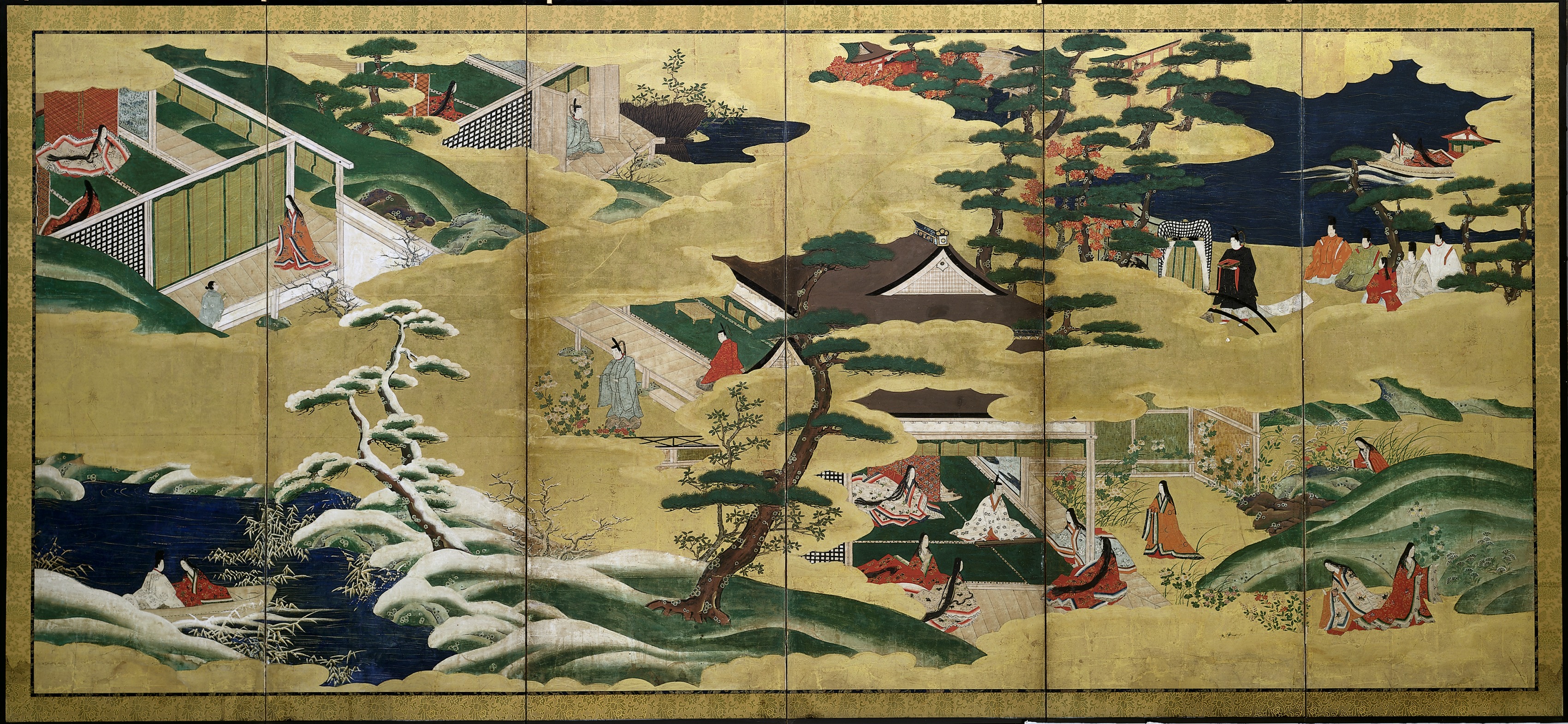木版画『Silently Opera』 Scenes from the Tale of Genji | Cleveland Museum of Art