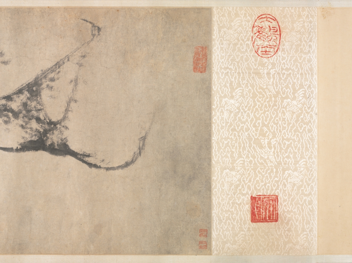 特大中国螺鈿画、中国貝細工彫刻画、中国骨董芸術美術絵画(1) やけ