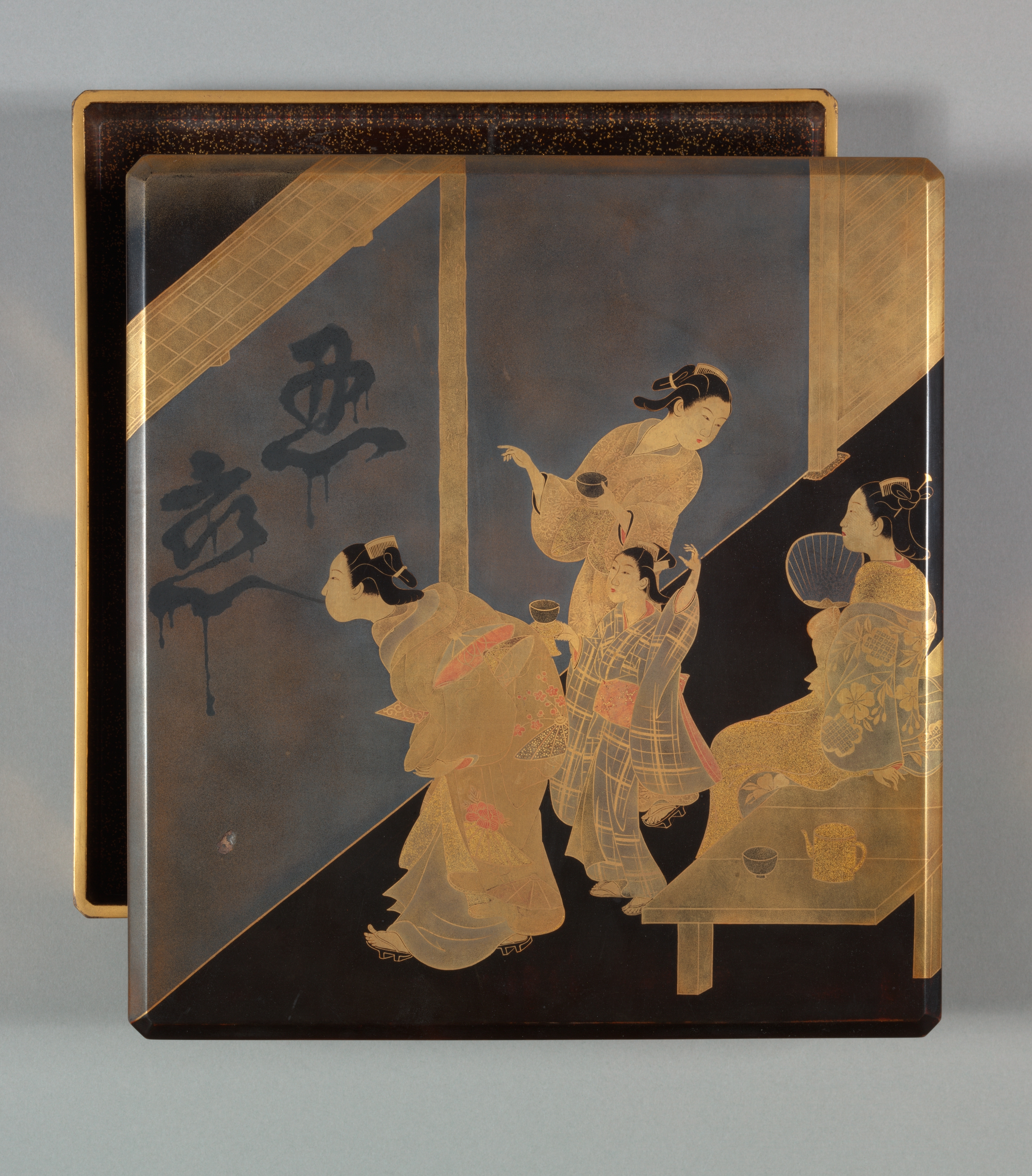Writing Box with Spitting Courtesan | Cleveland Museum of Art