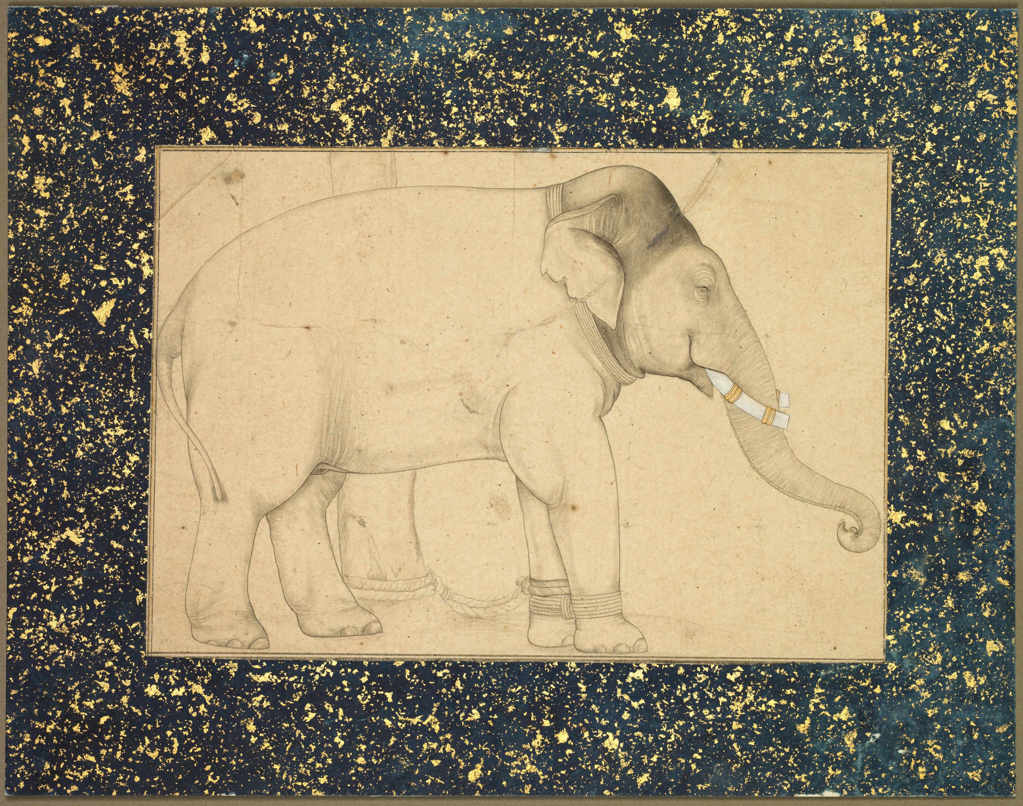 Elephant Pichwai Painting on Mango Wooden Plate | Arvind Kumar Sharma |  Exotic India Art
