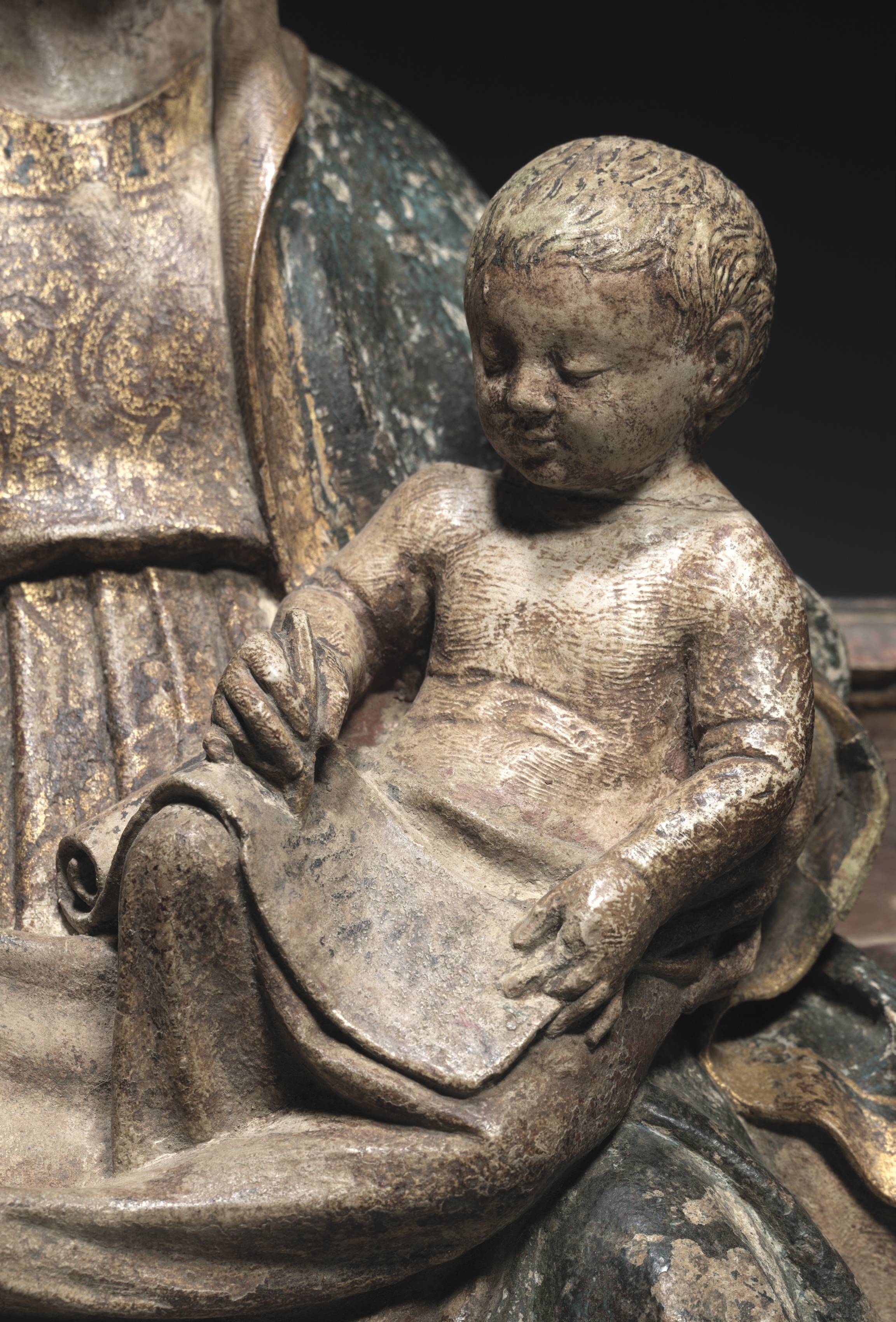 Enthroned Virgin with the Writing Christ Child | Cleveland Museum