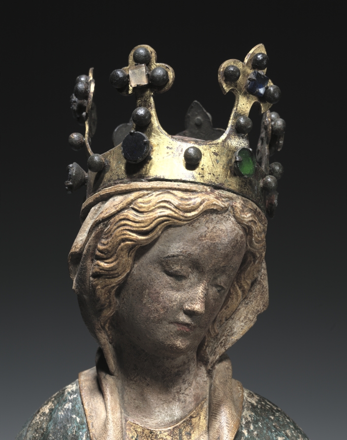 Enthroned Virgin with the Writing Christ Child | Cleveland Museum