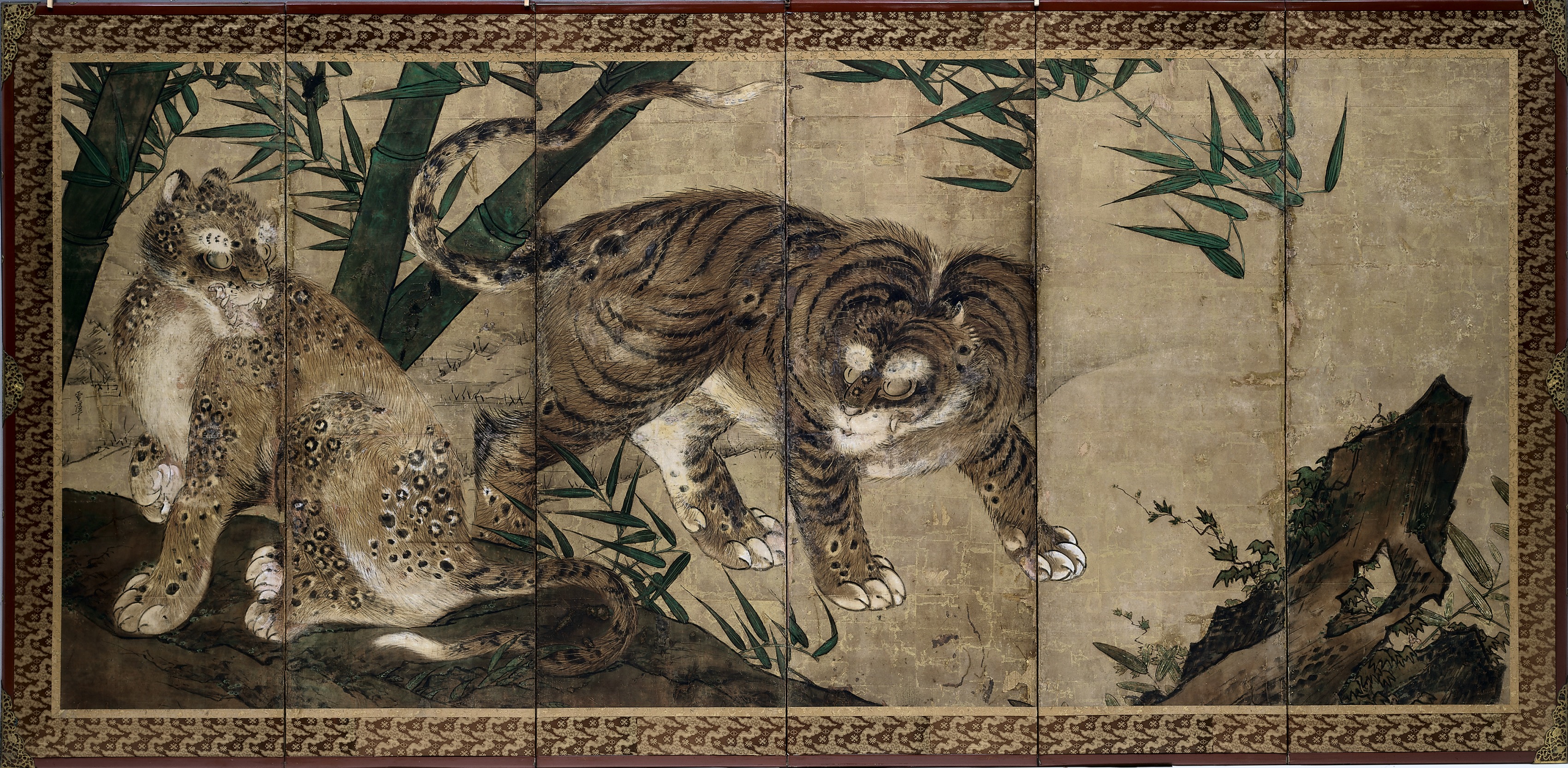 Lions and Tigers in Peony and Bamboo | Cleveland Museum of Art