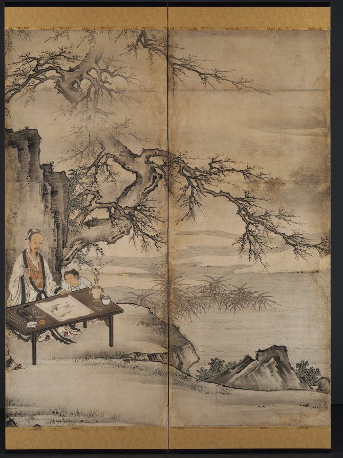 絵画 Conversation with materials The Four Accomplishments | Cleveland Museum of Art