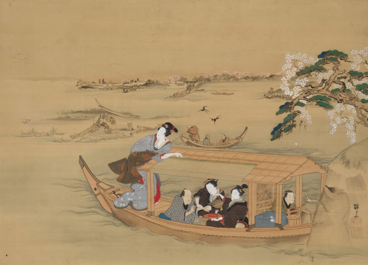 日孟 Pleasure Boat on the Sumida River | Cleveland Museum of Art
